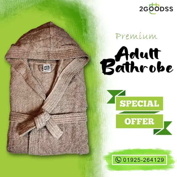 Export-Quality Shower Bathrobe Crafted from ultra-soft towel fabric for unmatched comfort — step out of the shower and into everyday luxury.